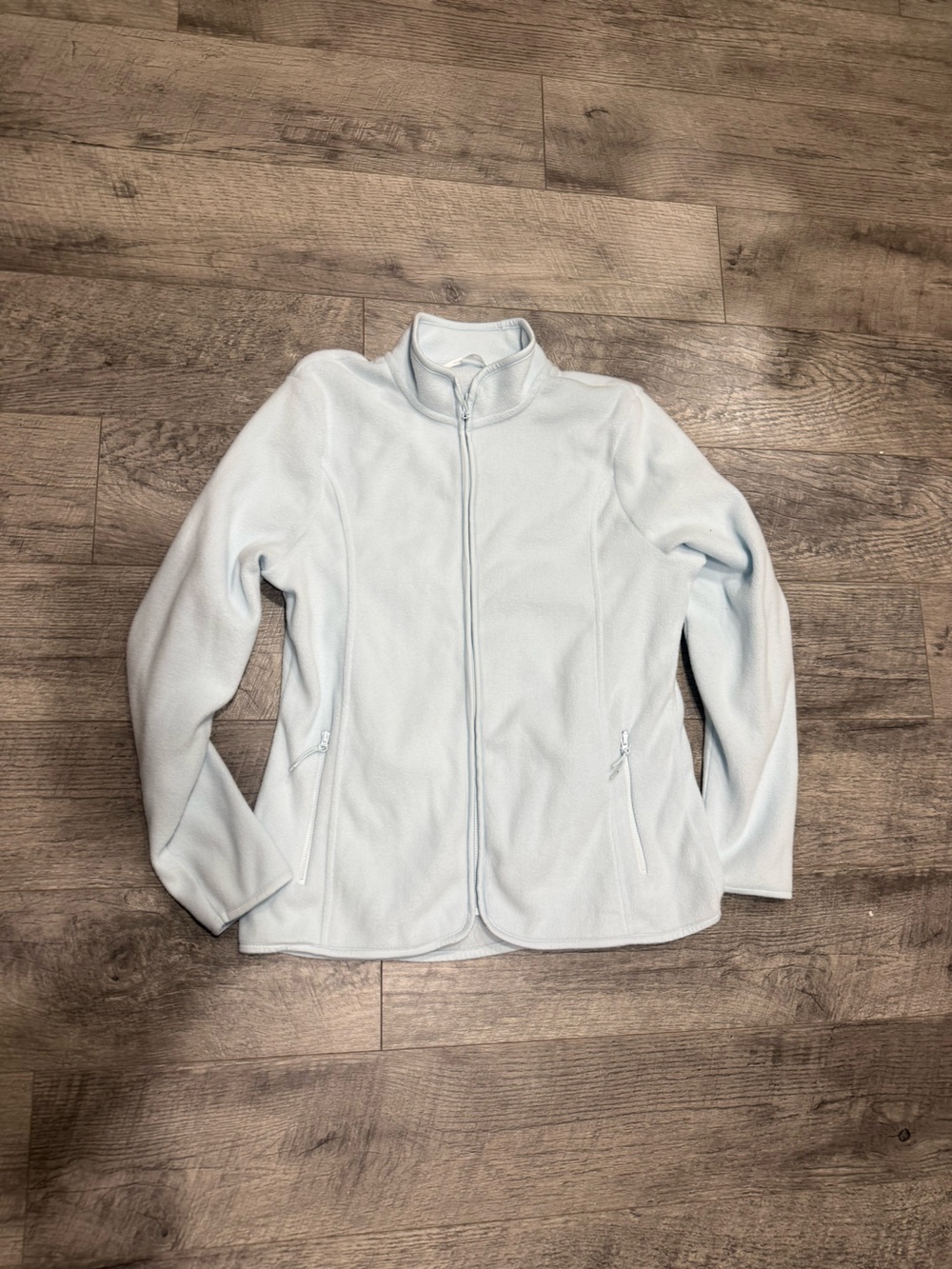 Primark light blue fleece zip up jacket
